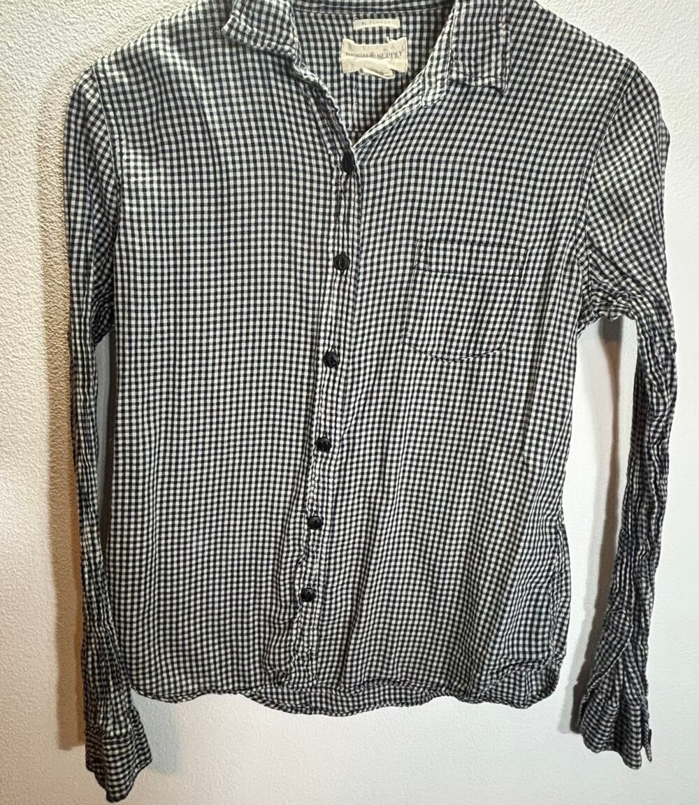 Denim & Supply Ralph Lauren Gingham Button Down Shirt Women’s M Cotton READ